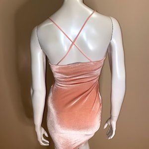 Boohoo Velvet Pink Dress